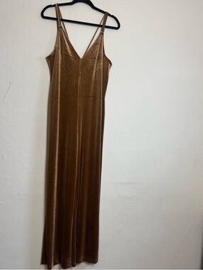Silk & Salt Velvet Golden Copper Jumpsuit